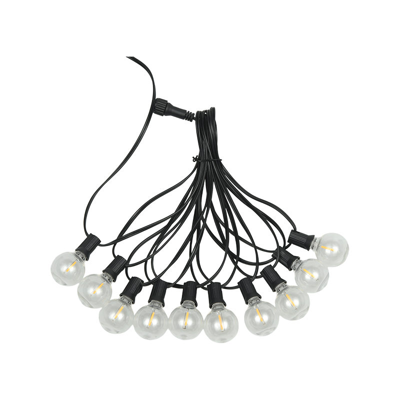 Luzes de corda brancas quentes em espiral E12 com clipe G40