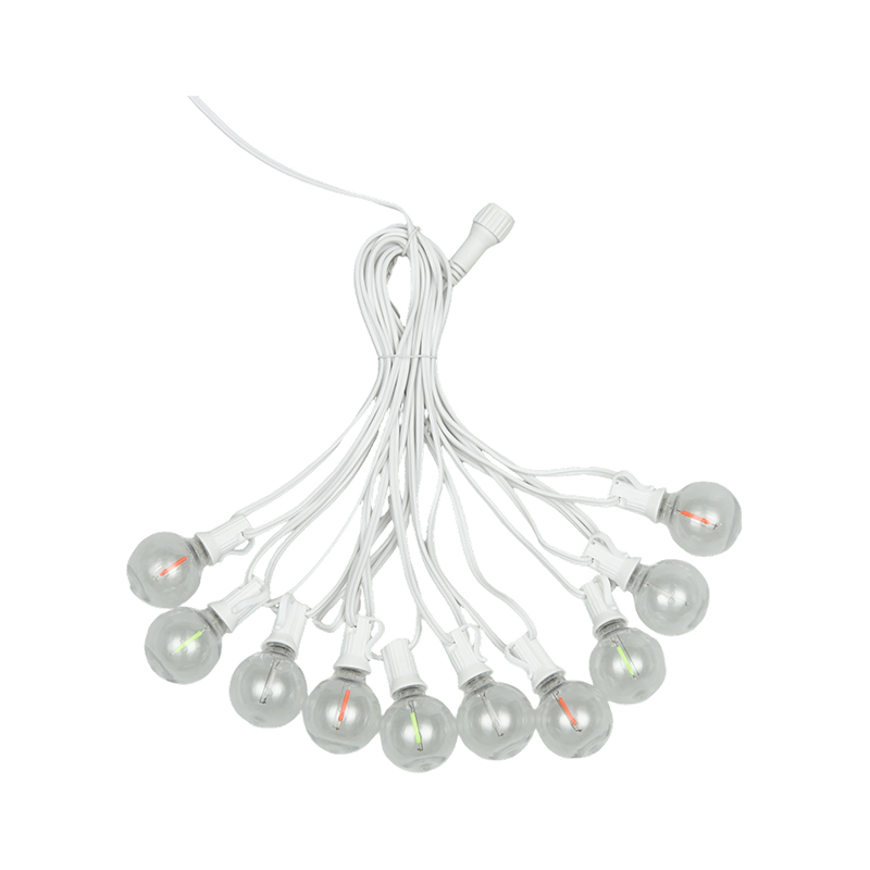 Luzes de corda coloridas em espiral G40 E12 (estilo branco)