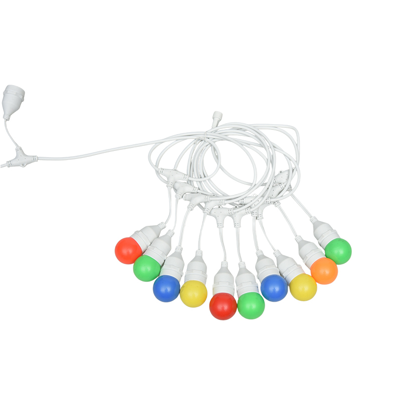 Luzes de corda coloridas em espiral tipo pendente G45 E27