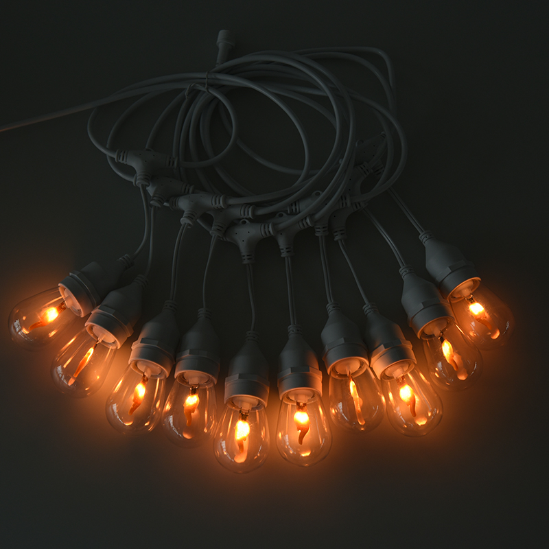 O tipo pendente S14 da corda branca morna da espiral E27 ilumina o modelo da segurança da baixa tensão 3.5V