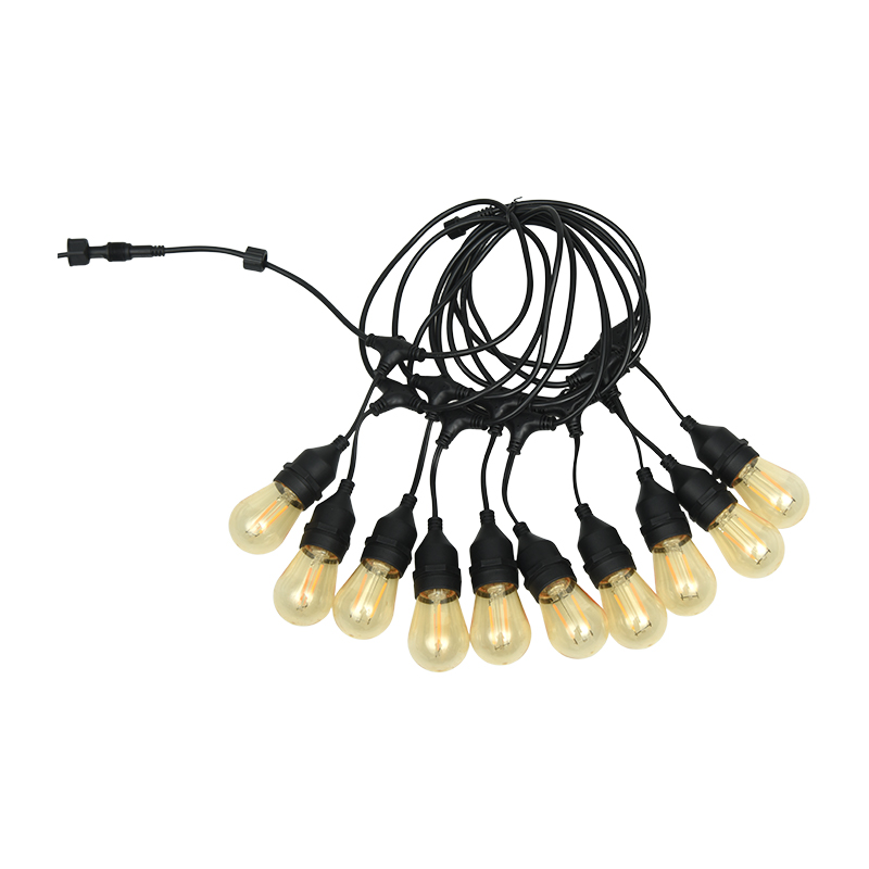 S14 fio pendurado E27 lâmpada de cordão branco quente lâmpada única 2W