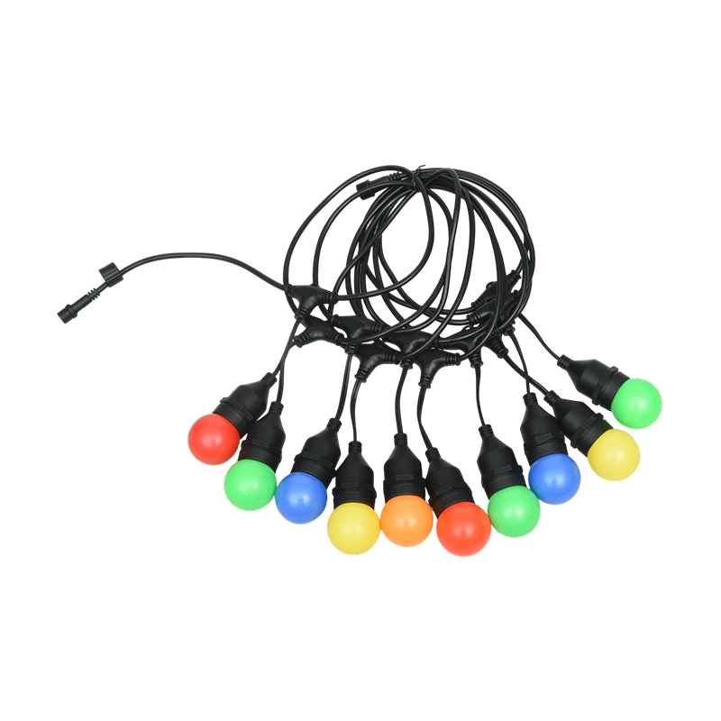 Luzes de corda coloridas em espiral tipo pendente G45 E27