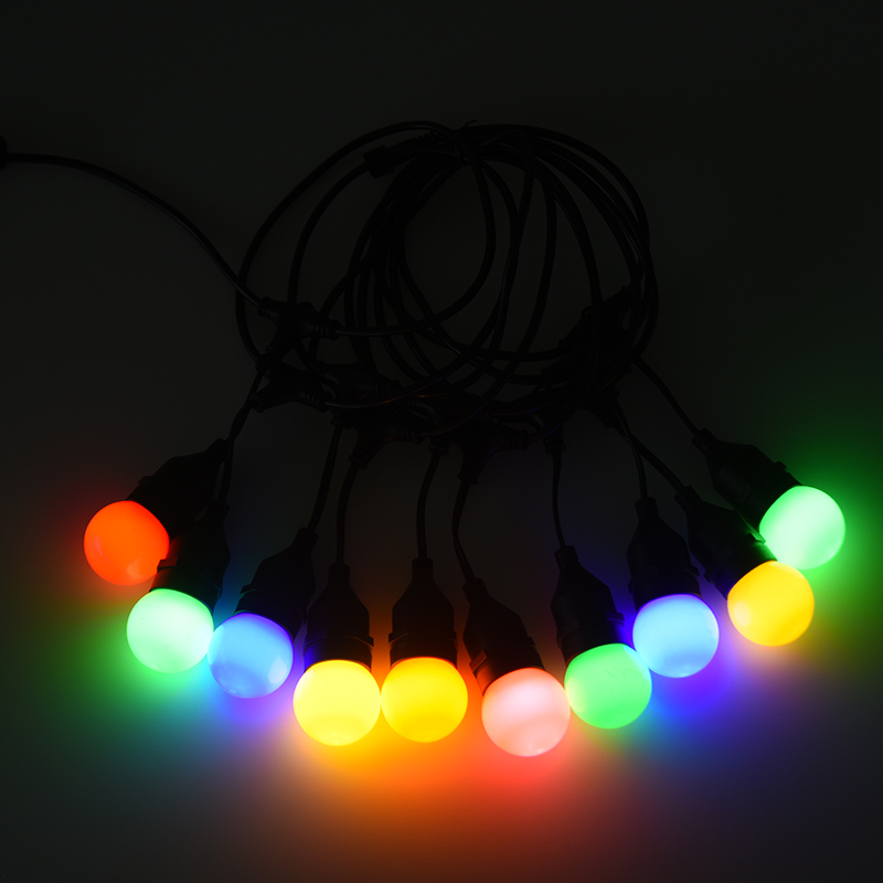 Luzes de corda coloridas em espiral tipo pendente G45 E27