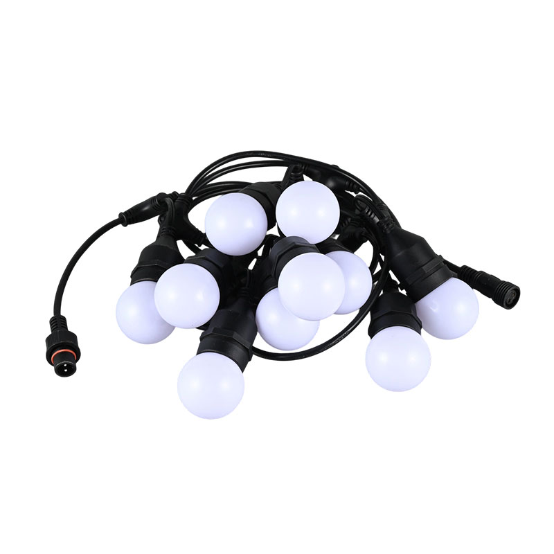 G45 que pendura o tipo E27 espiral RGB luzes piscantes sincronizadas da corda