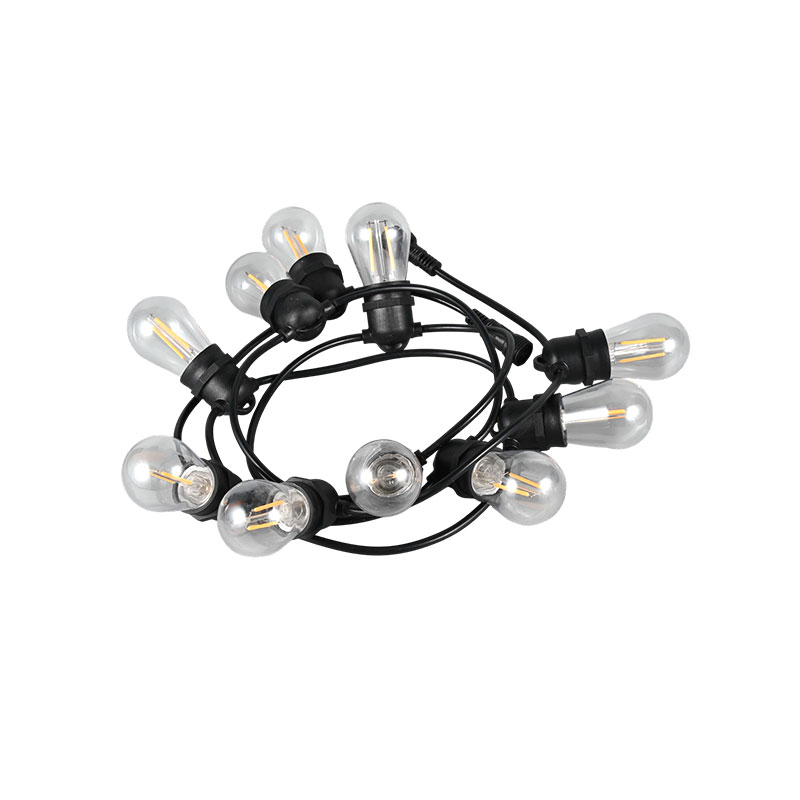 S14 Outdoor E27 Luzes de corda brancas quentes