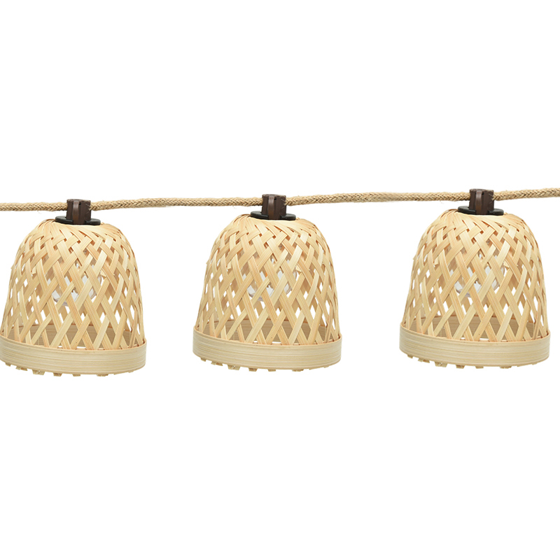 Fio de luz solar G40 em tecido de bambu (5 metros 10 luzes)