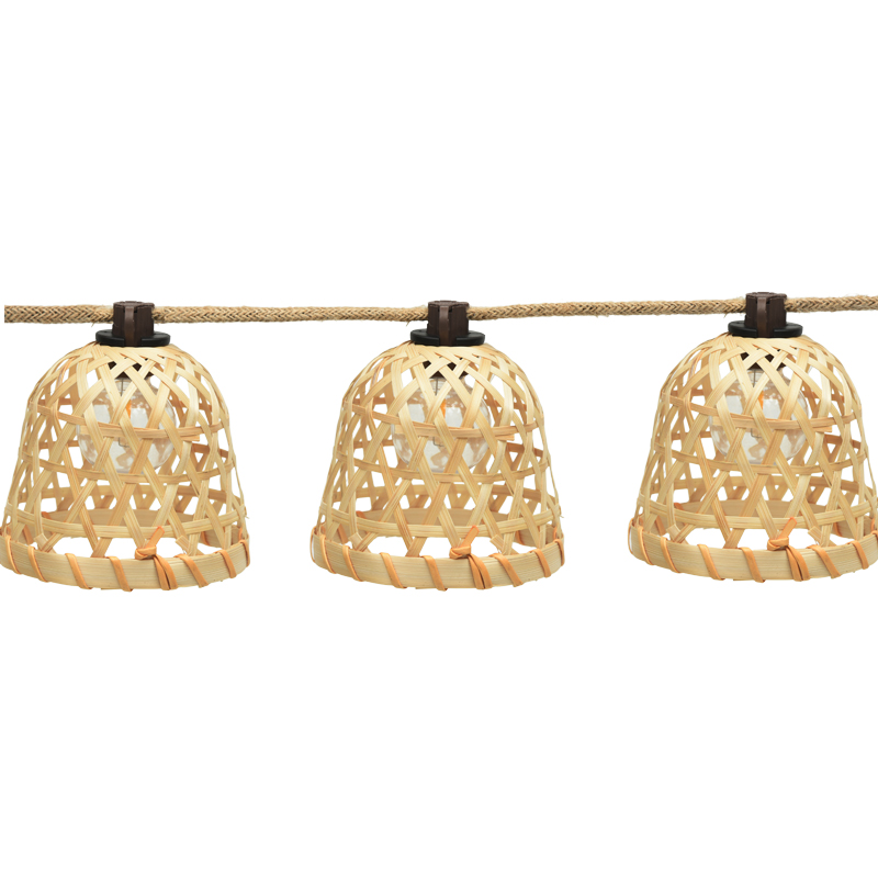 Fio de luz solar G40 em tecido de bambu (5 metros 10 luzes)
